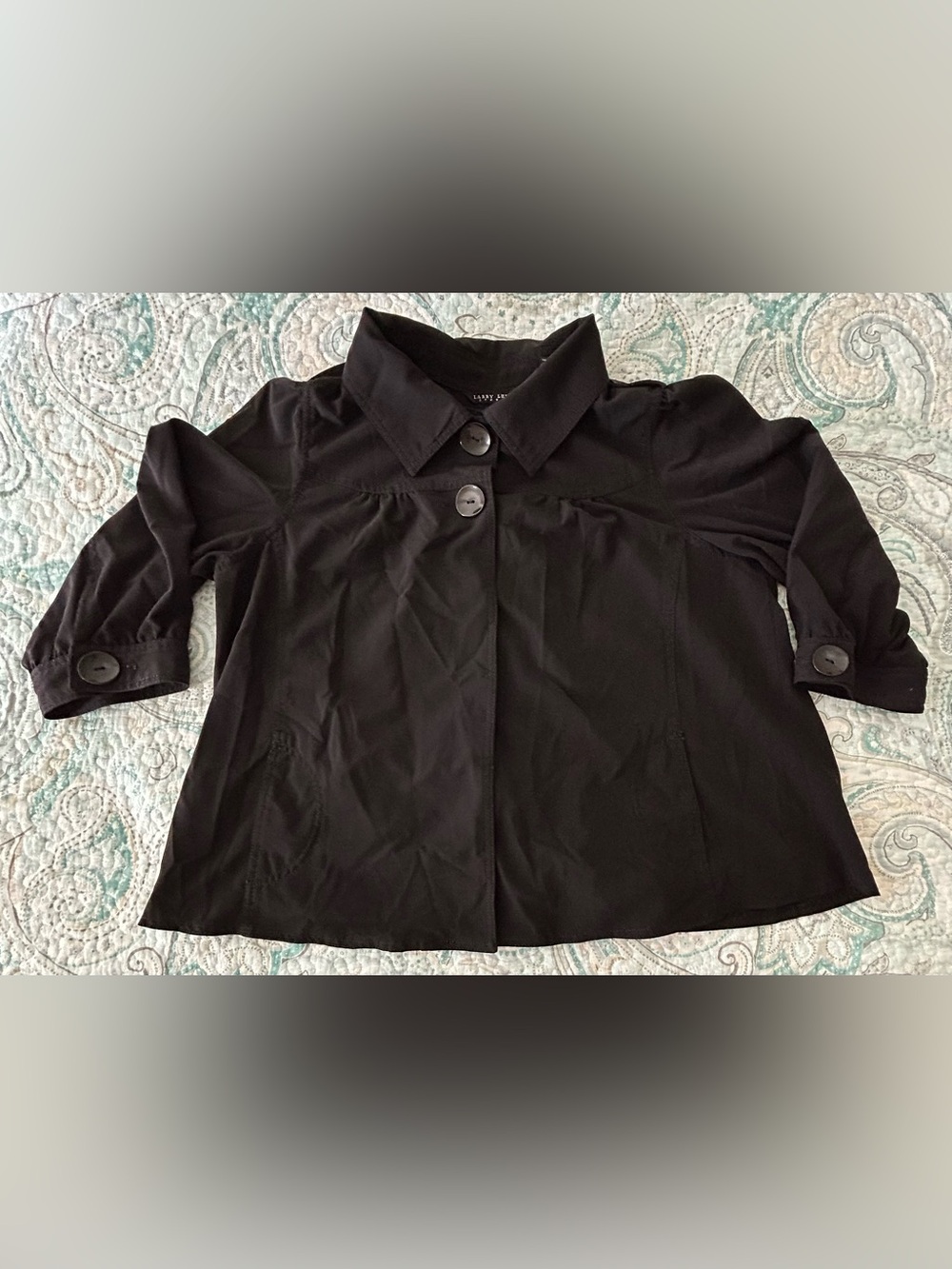 Larry Levine Summer Jacket Black Women’s Size 16